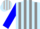 Silk - Light blue and light gray stripes, gray stripes on blue sleeves
