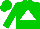 Silk - Green, white triangle, green cap