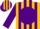 Silk - Gold, gold emblem on purple ball, purple stripes on sleeves