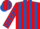 Silk - Red, royal blue stripes