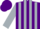 Silk - Purple, silver emblem, silver stripes on sleeves, purple cap