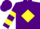 Silk - Purple, yellow diamond belt, yellow bars on sleeves, purple cap