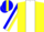 Silk - Yellow, blue and white panel