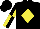Silk - Black, yellow diamond, yellow and black quartered sleeves