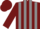 Silk - Burgundy, grey stripes, grey stripes on burgundy cap