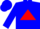 Silk - Blue, red triangle, blue cap