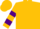 Silk - Gold, lsu tiger emblem, purple bars on sleeves