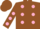 Silk - Brown, pink spots