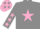 Silk - Grey, pink star, grey sleeves, pink stars and cap