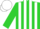 Silk - Lime green, white stripes, white cap