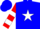Silk - Blue, red and white star, red and white bars on sleeves, blue cap