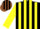 Silk - Black, brown monkey, yellow stripes on sleeves