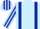 Silk - Light blue, dark blue braces, striped sleeves and cap
