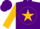 Silk - Purple, gold 'gc' on purple star on gold ball, purple bars on gold sleeves, purple cap