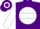 Silk - Purple, white ball, purple 'tb', white hoop on sleeves