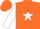 Silk - Orange, black 'jdb' on white star, orange stars on white sleeves, orange cap