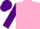 Silk - Pink, purple sleeves, pink and purple cap