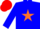 Silk - Blue, orange star on red belt, red cap