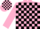 Silk - Pink and black check, pink sleeves