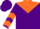 Silk - Purple, orange yoke, orange chevrons on sleeves, purple cap