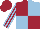 Silk - Maroon and light blue (quartered), striped sleeves