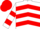 Silk - White, red inverted chevrons, red bars on sleeves, red cap