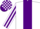 Silk - White, purple stripe, striped sleeves, check cap