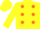 Silk - Yellow, orange dots, yellow cap