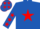 Silk - Royal blue, red star, red stars on sleeves, royal blue cap, red stars