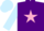Silk - Purple, pink star, light blue sleeves and cap
