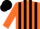 Silk - Orange,black stripes,black bars on orange sleeves,orange and black cap