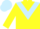 Silk - Yellow body, light blue chevron, yellow arms, light blue cap