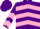 Silk - Purple, pink chevrons, pink chevrons on sleeves, purple cap