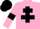 Silk - Pink, Black Cross of Lorraine, armlets and cap