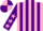 Silk - Pink and purple stripes, purple sleeves, pink stars, pink and purple quartered cap