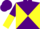 Silk - Purple & yellow diabolo, halved sleeves, purple cap