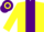 Silk - Yellow, purple panel, hooped cap