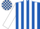 Silk - Royal blue & white stripes, white sleeves, check cap