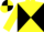 Silk - Yellow body, black diabolo, yellow arms, black diaboloes, yellow cap, black quartered