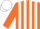 Silk - Orange, white stripes, white stripes on orange sleeves, white cap