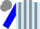 Silk - Light blue & light gray stripes, gray stripes on blue sleeves, blue & gray cap