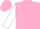 Silk - Pink, black circled emblem, white sleeves, pink cap