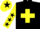 Silk - Black, yellow cross belts, yellow sleeves, black stars, yellow cap, black star