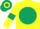 Silk - Yellow, dark green disc and armlets, hooped cap