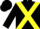 Silk - Black, yellow cross sashes, yellow band on sleeves, black cap