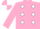 Silk - PINK, white spots, pink sleeves, quartered cap