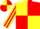 Silk - Yellow and red (quartered), striped sleeves
