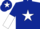 Silk - Dark blue, white star, halved sleeves and star on cap