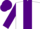 Silk - WHITE, purple panel & sleeves, purple cap