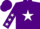 Silk - Purple, purple 'b' on white star, white stars on sleeves